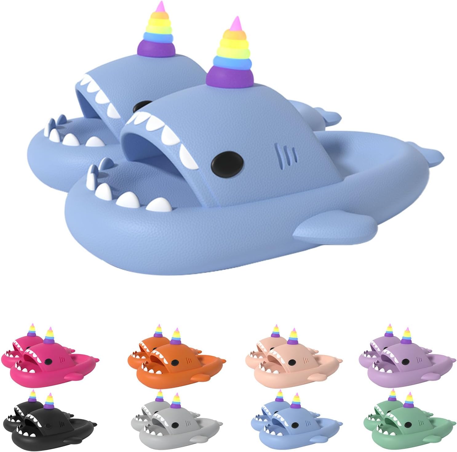 Сланцы Zureto Unicorn Shark, новые тапочки-акулы 2024 года, светящиеся в темноте, супер мягкий материал EVA, удобные сандалии
Сланцы Zureto Unicorn Shark, новые тапочки-акулы 2024 года, светящиеся в темноте, супер мягкий материал EVA, удобные сандалии