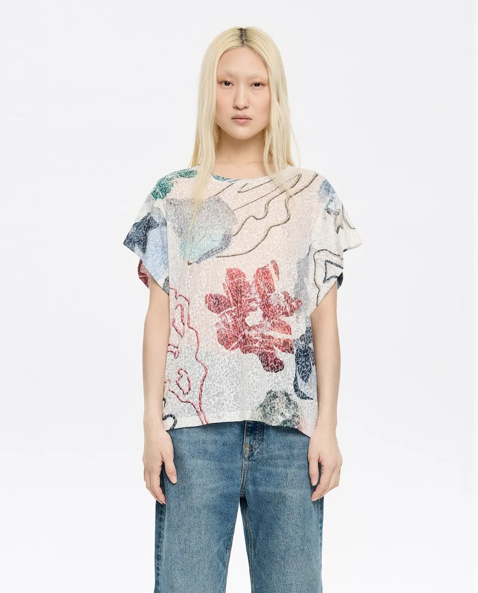 Женская футболка с деворе принтом Bimba Y Lola, серый
Женская футболка с деворе принтом Bimba Y Lola, серый