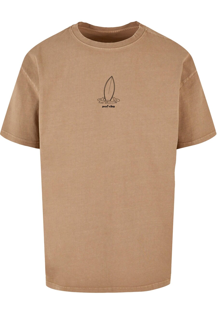 Классическая футболка Merchcode Shirt Surf Vibes, бежевый 
Классическая футболка Merchcode Shirt Surf Vibes, бежевый