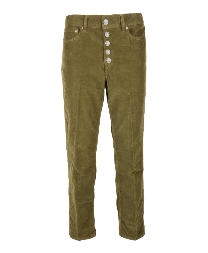 Брюки зауженного кроя из смесовой хлопковой ткани Dondup, зеленый
Брюки зауженного кроя из смесовой хлопковой ткани Dondup, зеленый