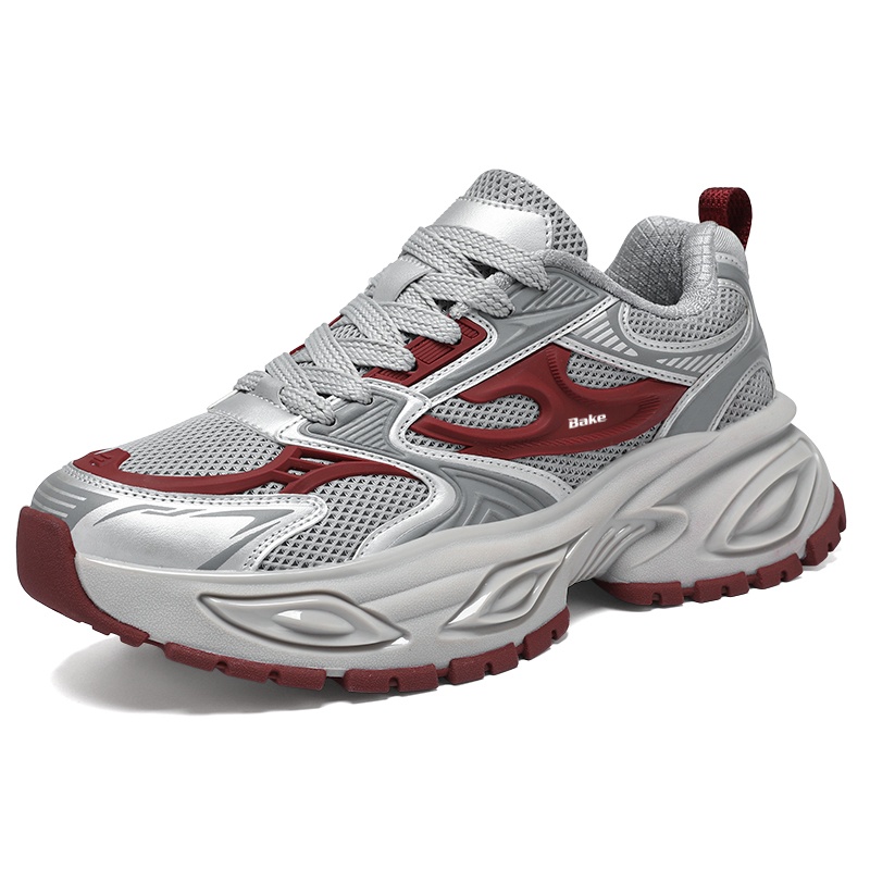 Нескользящие и дышащие низкие массивные кроссовки для мужчин BAKE, Gray Red
Нескользящие и дышащие низкие массивные кроссовки для мужчин BAKE, Gray Red