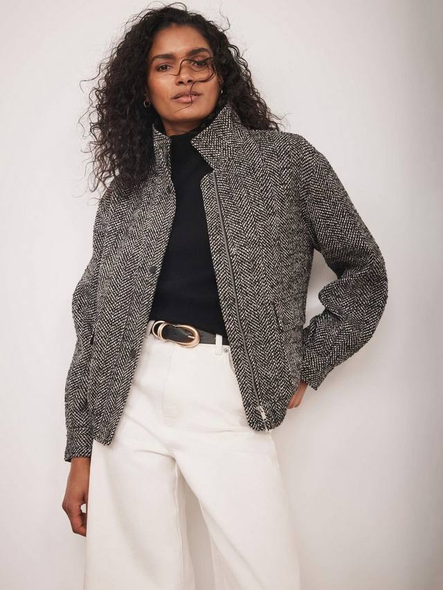 Текстурированная куртка с высоким воротником Mint Velvet, Black
Текстурированная куртка с высоким воротником Mint Velvet, Black