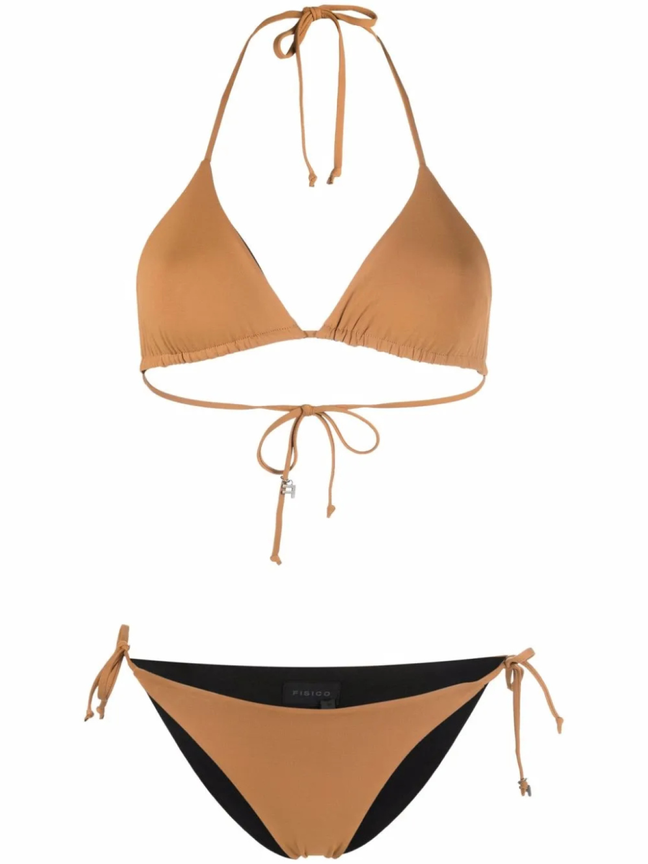 Двустороннее бикини с вырезом халтер Fisico, коричневый
Двустороннее бикини с вырезом халтер Fisico, коричневый