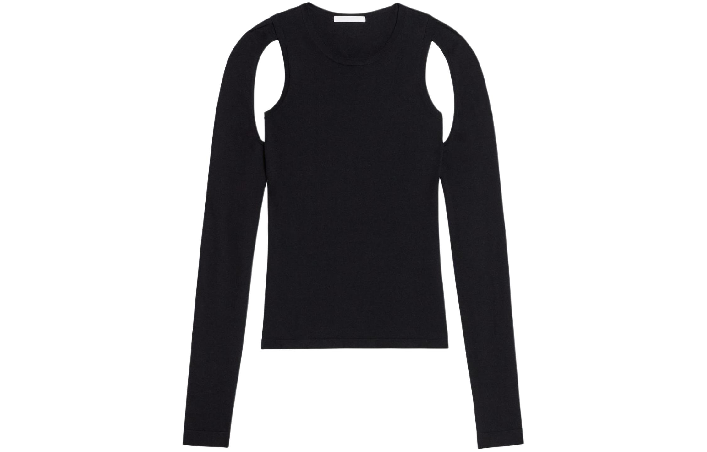 Вырезной вязаный джемпер Helmut Lang, черный
Вырезной вязаный джемпер Helmut Lang, черный