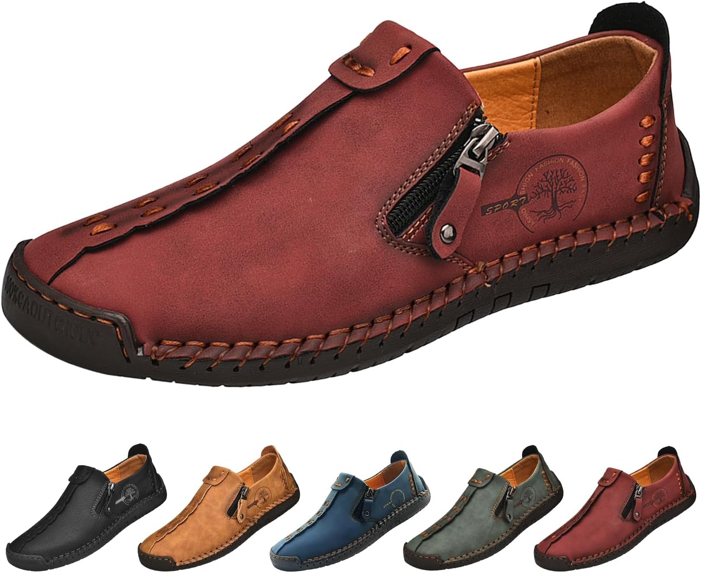 Мужские повседневные ботинки Чака на молнии, винтажные классические удобные ручной работы мокасины без шнурков, кожаная обувь для прогулок и вождения Hneowgn, красный
Мужские повседневные ботинки Чака на молнии, винтажные классические удобные ручной работы мокасины без шнурков, кожаная обувь для прогулок и вождения Hneowgn, красный