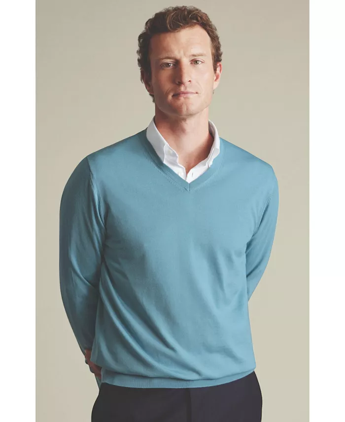 Мужской свитер с V-образным вырезом из мериносовой шерсти Charles Tyrwhitt, синий
Мужской свитер с V-образным вырезом из мериносовой шерсти Charles Tyrwhitt, синий
