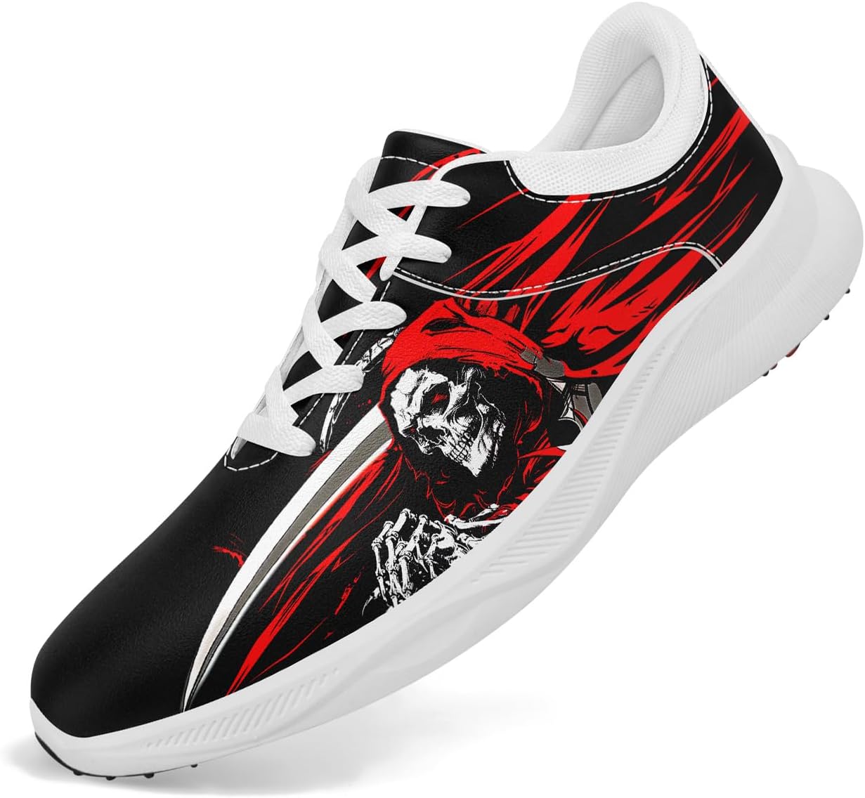 Мужские гольф-кроссовки без шипов с автоматической вентиляцией подошвы, водонепроницаемые, стойкие к скольжению готико-панк рок стиль модные гольф-кроссовки для женщин Coolcustomize, красный
Мужские гольф-кроссовки без шипов с автоматической вентиляцией подошвы, водонепроницаемые, стойкие к скольжению готико-панк рок стиль модные гольф-кроссовки для женщин Coolcustomize, красный