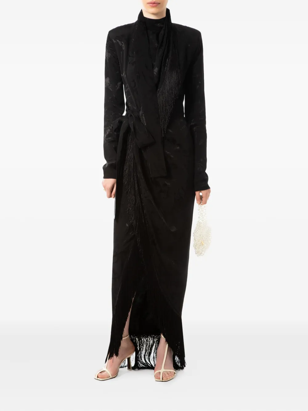 Платье макси с бахромой Aleksandre Akhalkatsishvili, черный
Платье макси с бахромой Aleksandre Akhalkatsishvili, черный