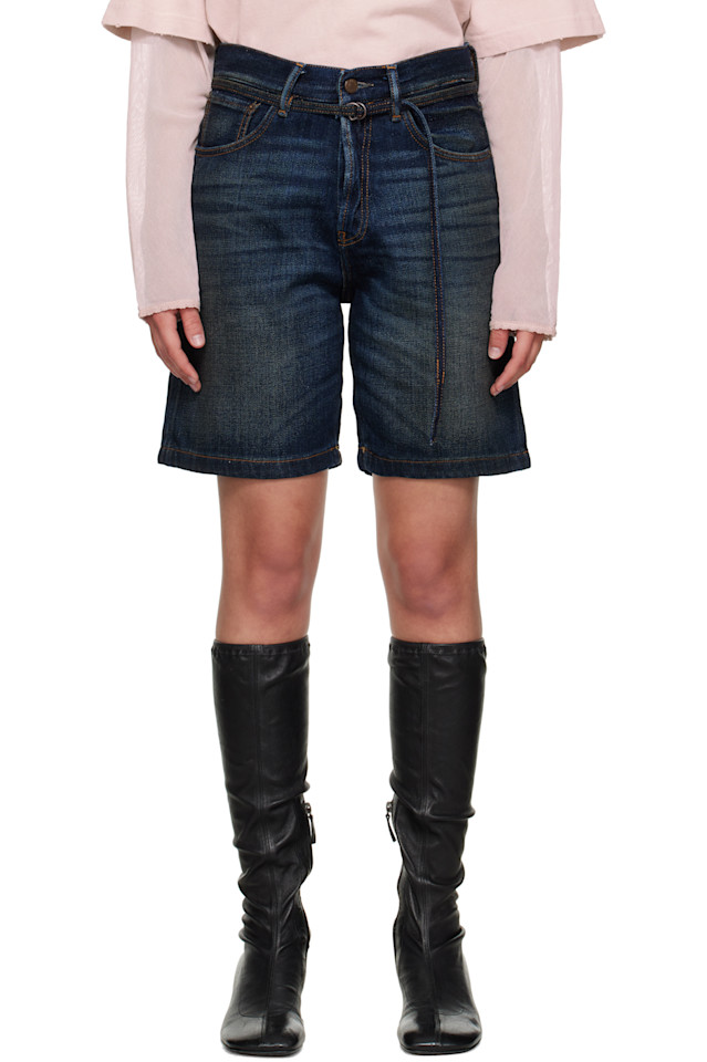Acne Studios Свободные джинсовые шорты темно-синего цвета
Acne Studios Свободные джинсовые шорты темно-синего цвета