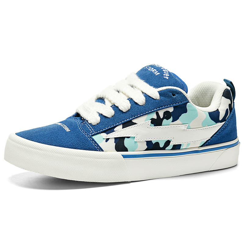 Siningdynamic Скользоустойчивые низкие скейтерские кеды унисекс - камуфляж синий, цвет Camouflage Blue 
Siningdynamic Скользоустойчивые низкие скейтерские кеды унисекс - камуфляж синий, цвет Camouflage Blue