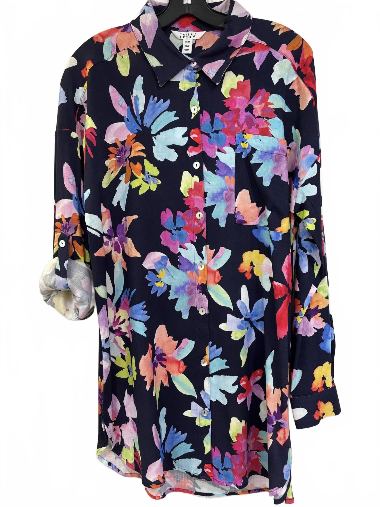 Длинная рубашка-кардиган в сине-многоцветном TRIBAL
Длинная рубашка-кардиган в сине-многоцветном TRIBAL