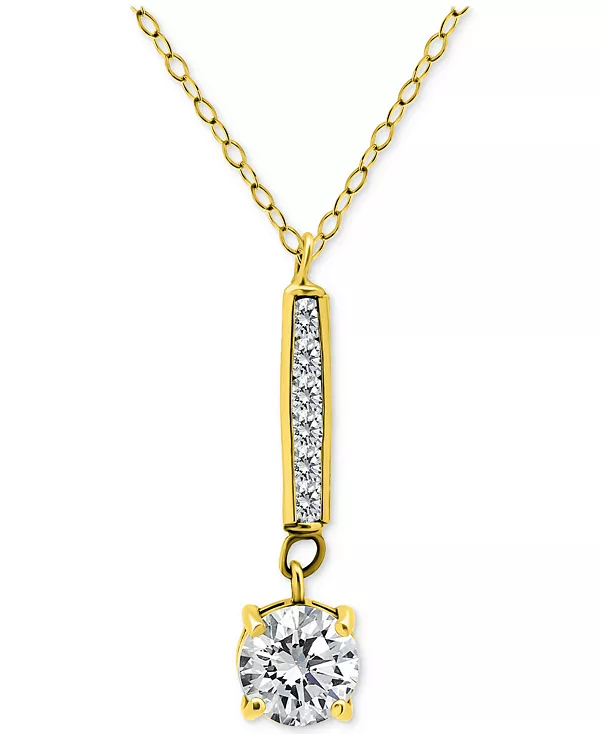Ожерелье с подвеской-капелькой из кубического циркония, 16 дюймов + 2 дюйма, эксклюзивно в Macy's Giani Bernini, gold
Ожерелье с подвеской-капелькой из кубического циркония, 16 дюймов + 2 дюйма, эксклюзивно в Macy's Giani Bernini, gold