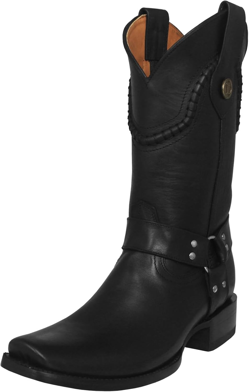 Мужские мотоциклетные ковбойские сапоги Texas Legacy Rider черные, кожаные, с ремешком и квадратным носком
Мужские мотоциклетные ковбойские сапоги Texas Legacy Rider черные, кожаные, с ремешком и квадратным носком