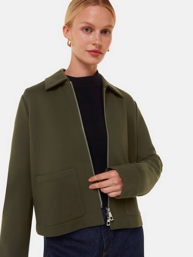 Куртка marla ponte застегивается на молнию Whistles, хаки
Куртка marla ponte застегивается на молнию Whistles, хаки