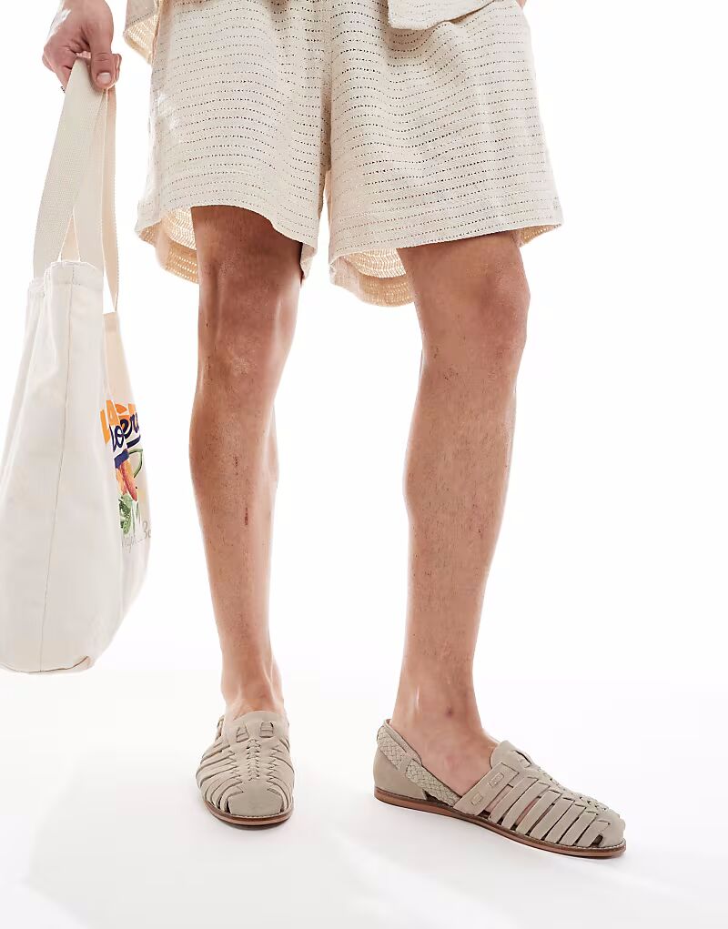 Сандалии ASOS DESIGN в стиле рыбалки из замши каменно-серого цвета
Сандалии ASOS DESIGN в стиле рыбалки из замши каменно-серого цвета