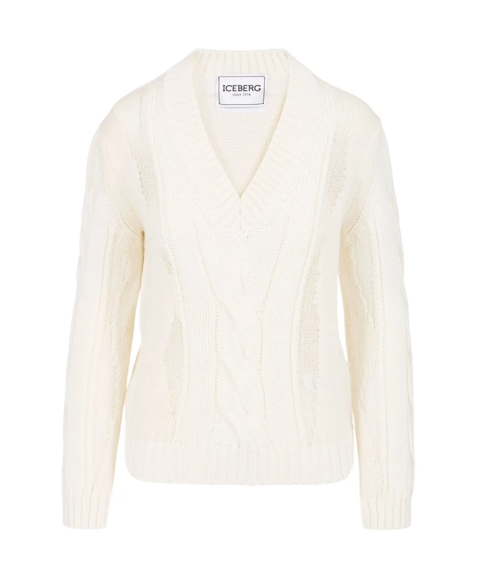 Пуловер с V-образным вырезом Iceberg, бежевый
Пуловер с V-образным вырезом Iceberg, бежевый