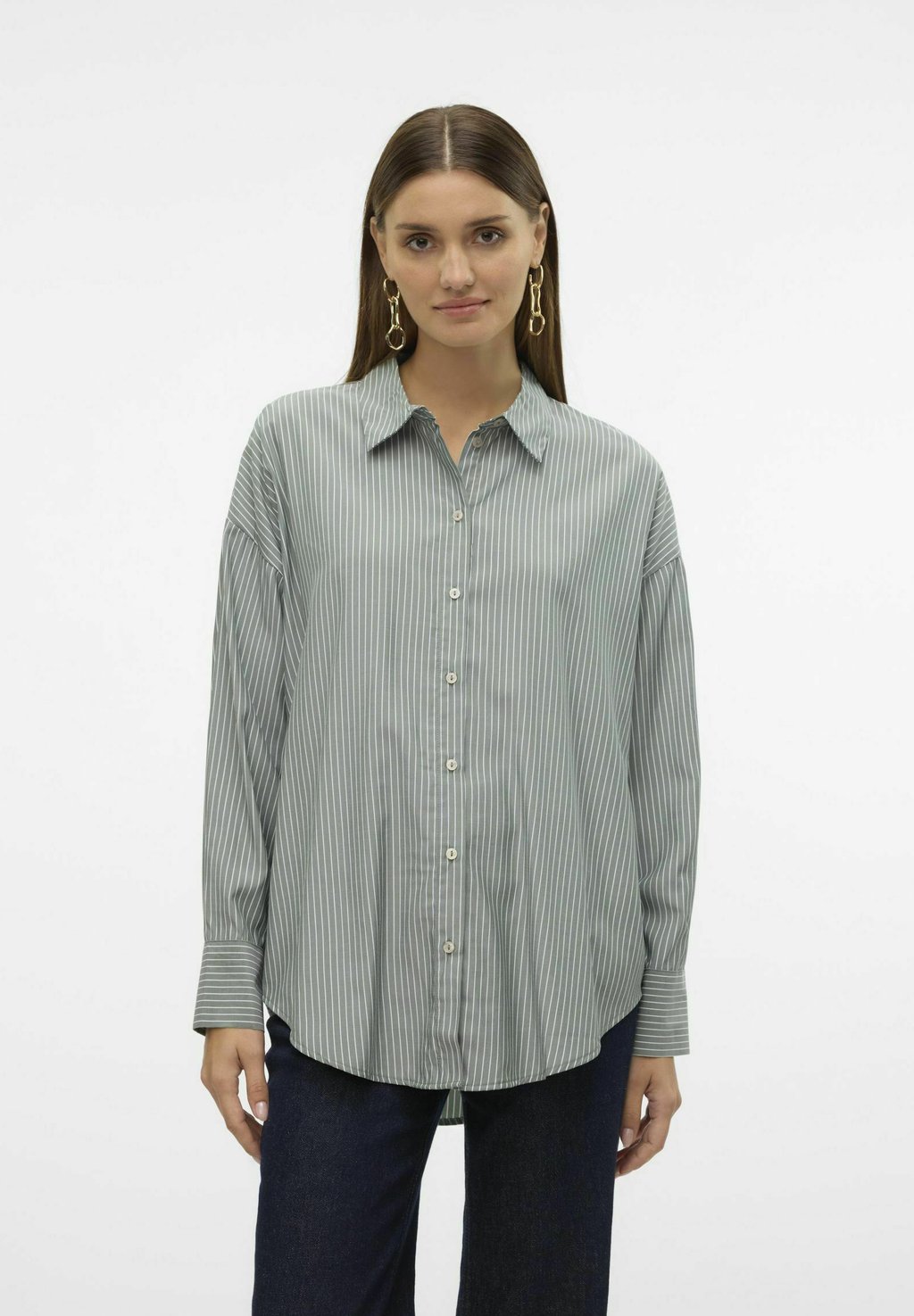 Блузка на пуговицах VMNORA Vero Moda, зеленый
Блузка на пуговицах VMNORA Vero Moda, зеленый