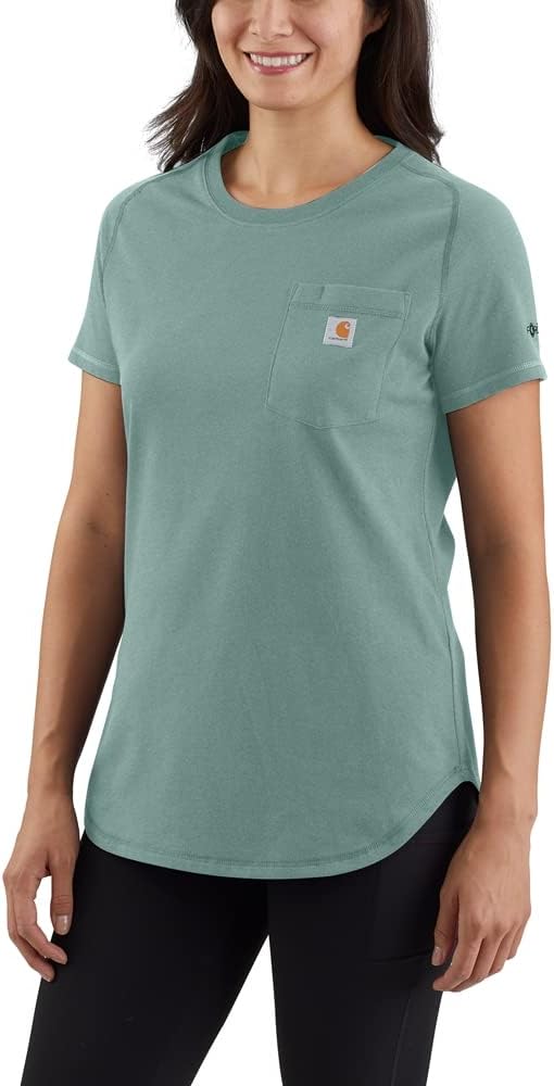Carhartt Womens Force Relaxed Fit Midweight Pocket T-Shirt 105415, Succulent Heather
Carhartt Womens Force Relaxed Fit Midweight Pocket T-Shirt 105415, Succulent Heather