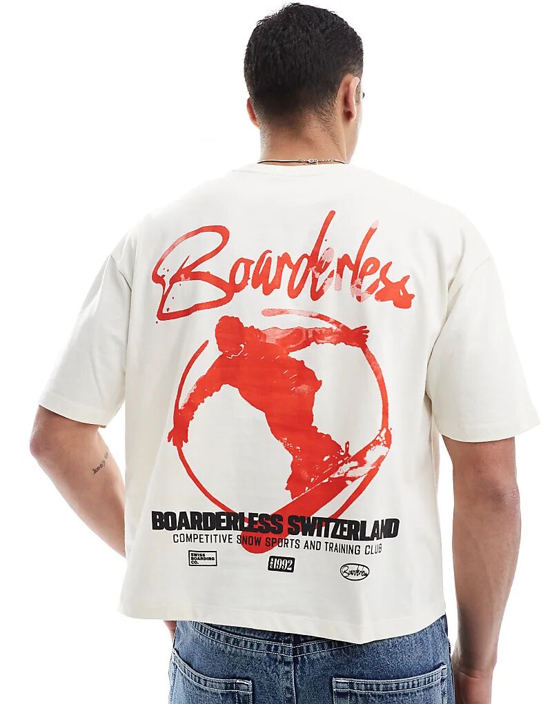 Свободная футболка свободного кроя с изображением сноуборда кремового цвета ASOS DESIGN
Свободная футболка свободного кроя с изображением сноуборда кремового цвета ASOS DESIGN