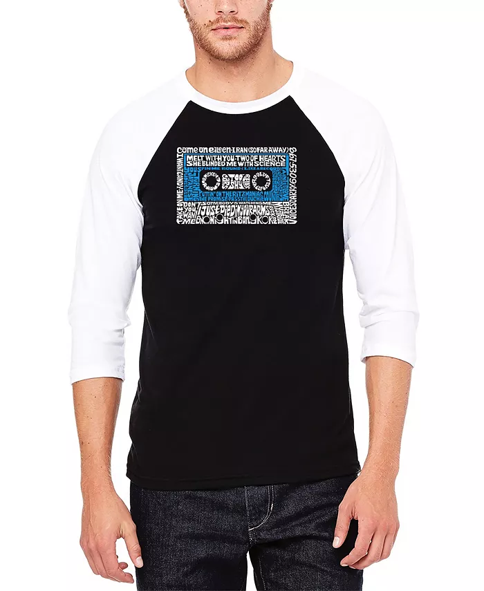 Мужская футболка с регланными рукавами 3/4 и принтом "One Hit Wonders" в стиле 80-х LA Pop Art, мультиколор
Мужская футболка с регланными рукавами 3/4 и принтом "One Hit Wonders" в стиле 80-х LA Pop Art, мультиколор