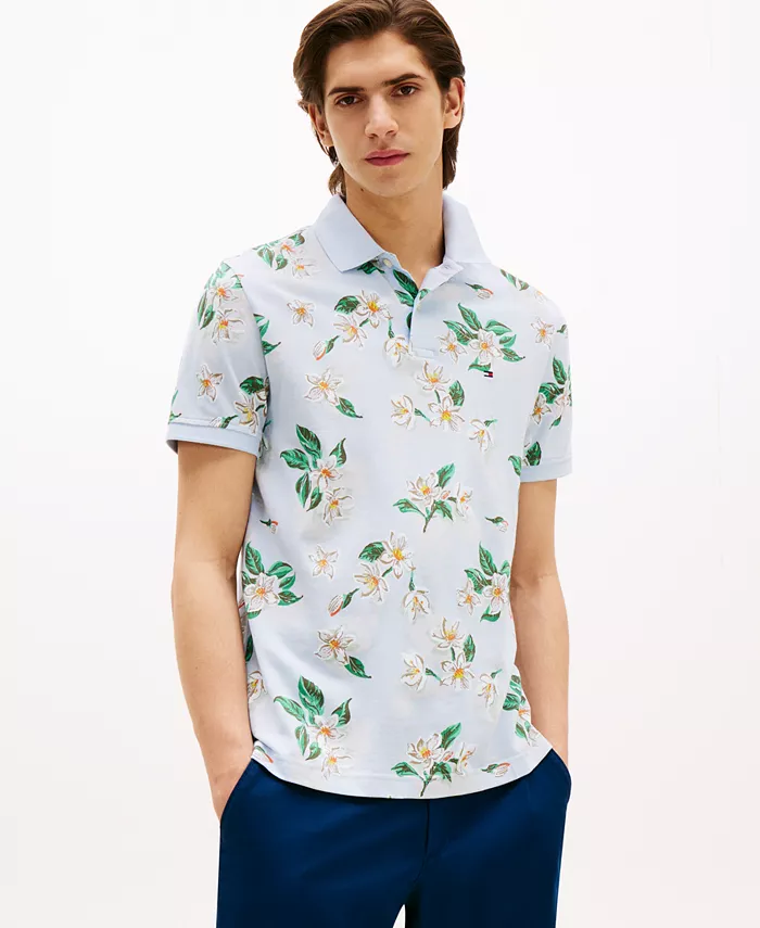 Мужская поло с тропическим цветочным принтом Tommy Hilfiger, синий
Мужская поло с тропическим цветочным принтом Tommy Hilfiger, синий