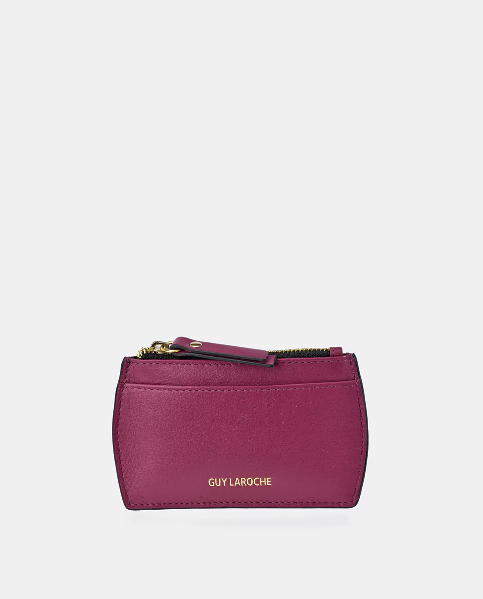 Кожаный держатель карт на молнии Guy Laroche, фуксия
Кожаный держатель карт на молнии Guy Laroche, фуксия