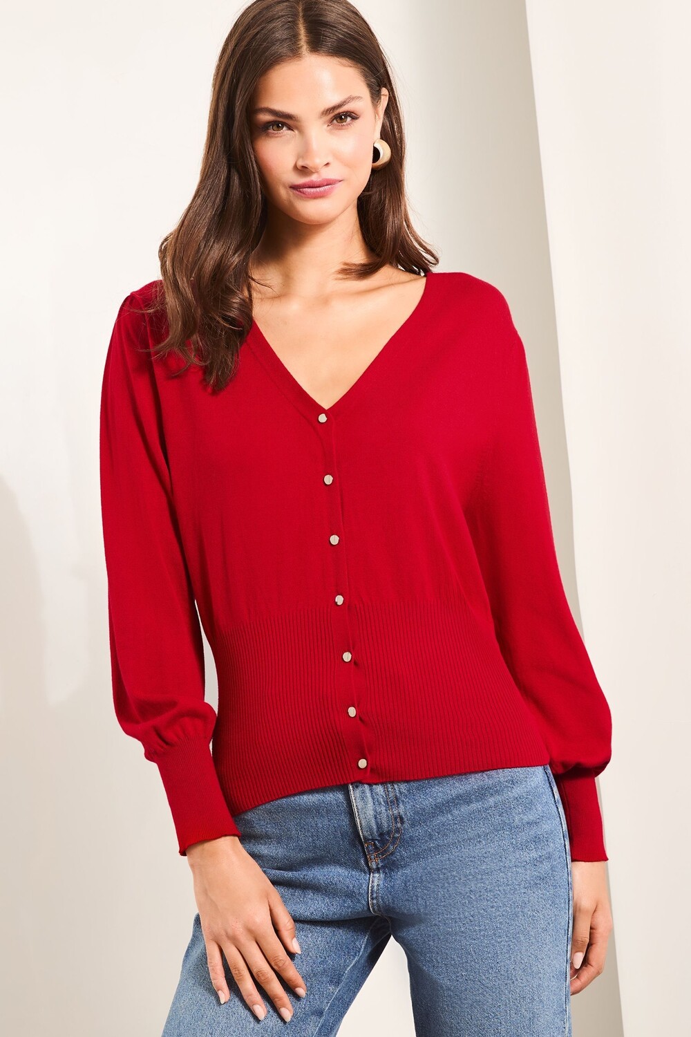 Вязаный кардиган с V образным вырезом и талией на пуговицах Lipsy, красный
Вязаный кардиган с V образным вырезом и талией на пуговицах Lipsy, красный