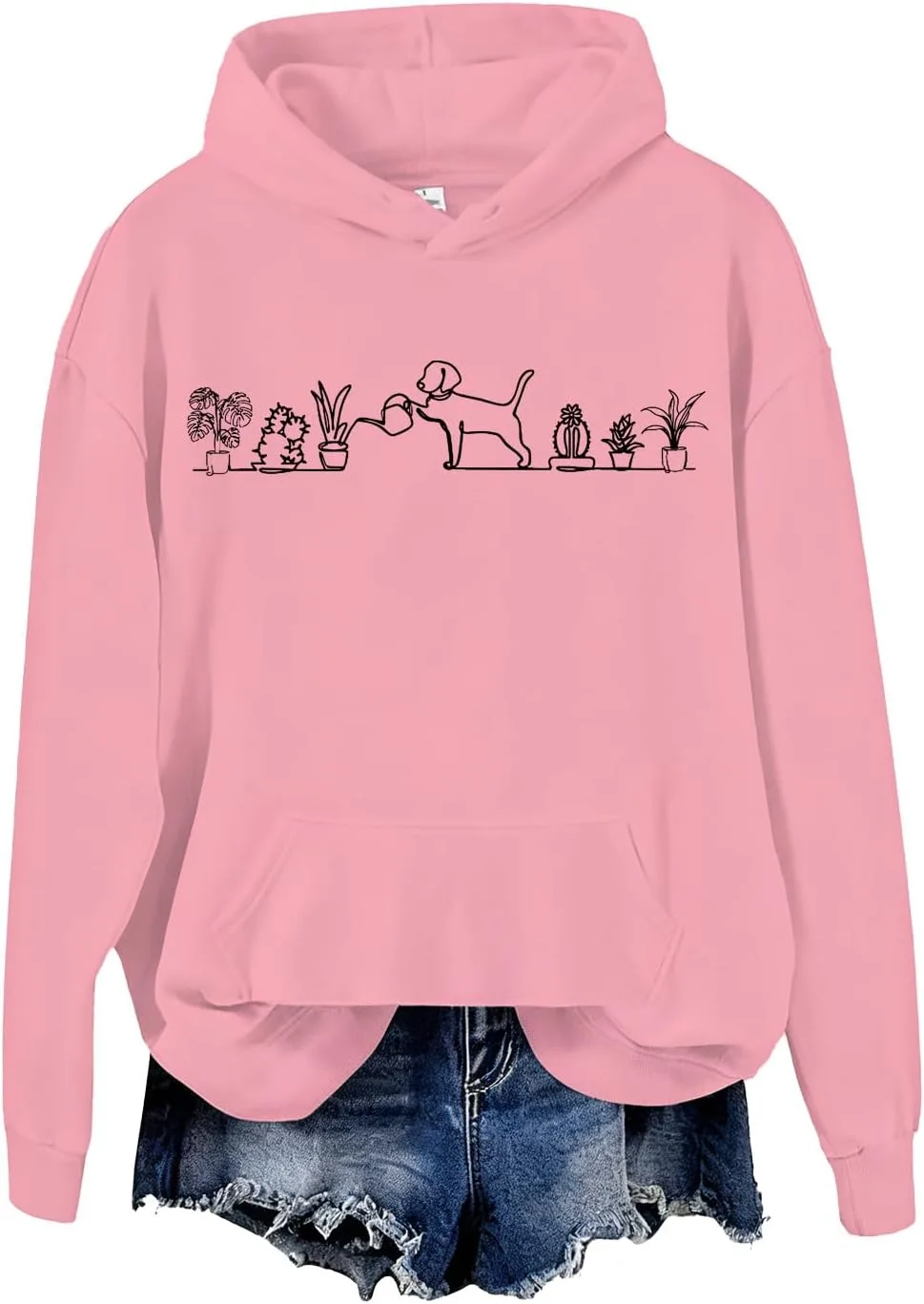 Свитшот с собакой и растениями SIMJEW
Свитшот с собакой и растениями SIMJEW