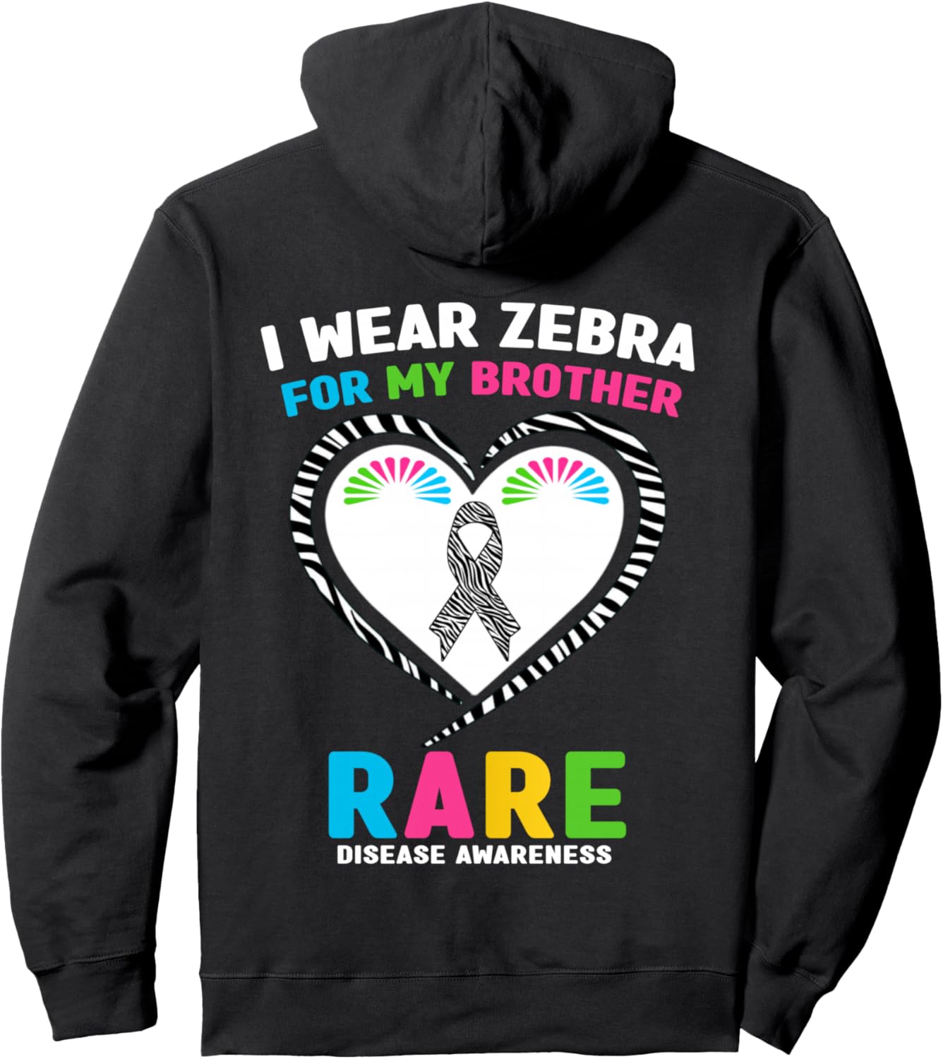 Толстовка с надписью «Я ношу зебру в память о моем брате» - символ осведомленности о редких заболеваниях Zebra 25 - Rare Disease Awareness Apparel., черный
Толстовка с надписью «Я ношу зебру в память о моем брате» - символ осведомленности о редких заболеваниях Zebra 25 - Rare Disease Awareness Apparel., черный
