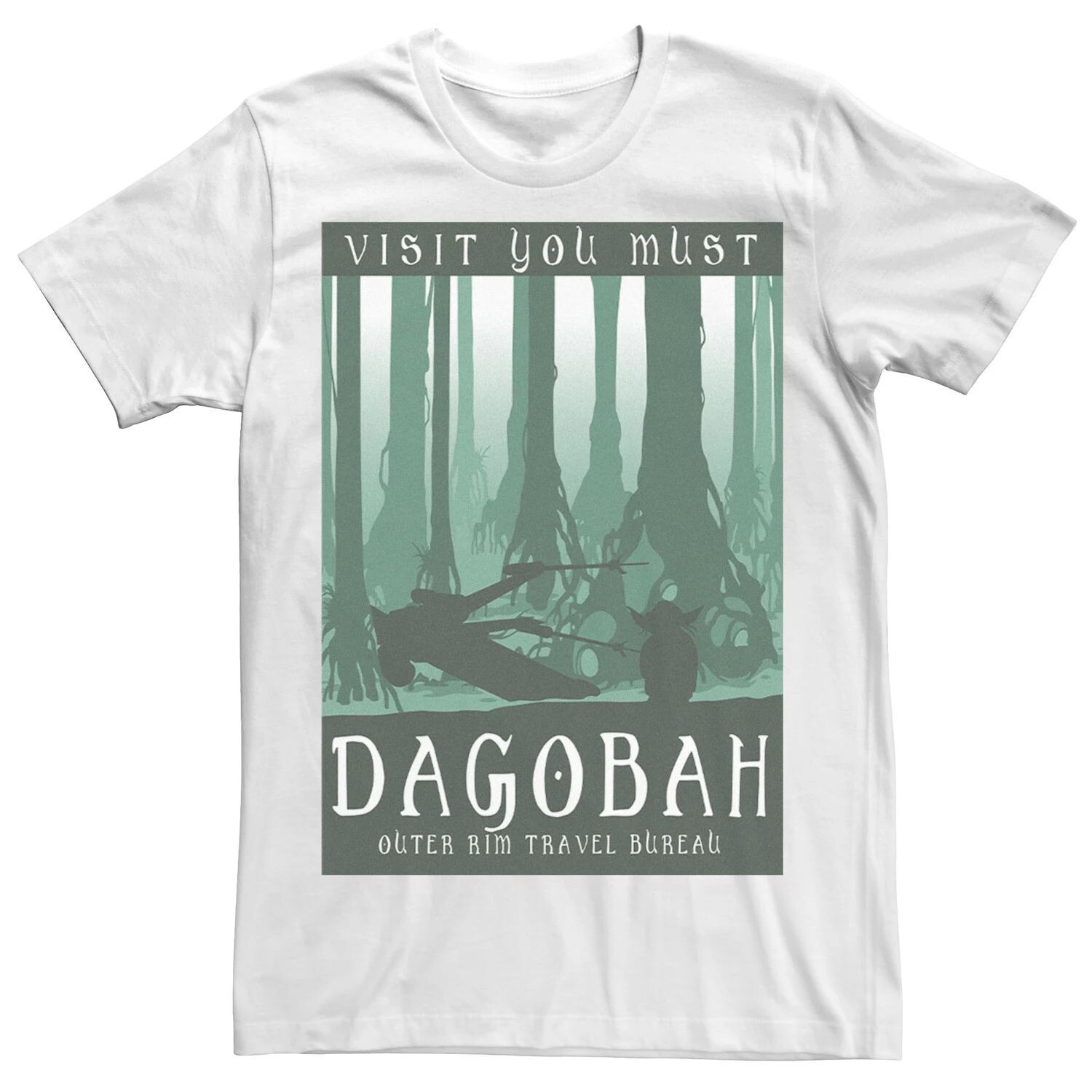 Мужская футболка с силуэтом и плакатом Visit You Must Dagobah Star Wars
Мужская футболка с силуэтом и плакатом Visit You Must Dagobah Star Wars
