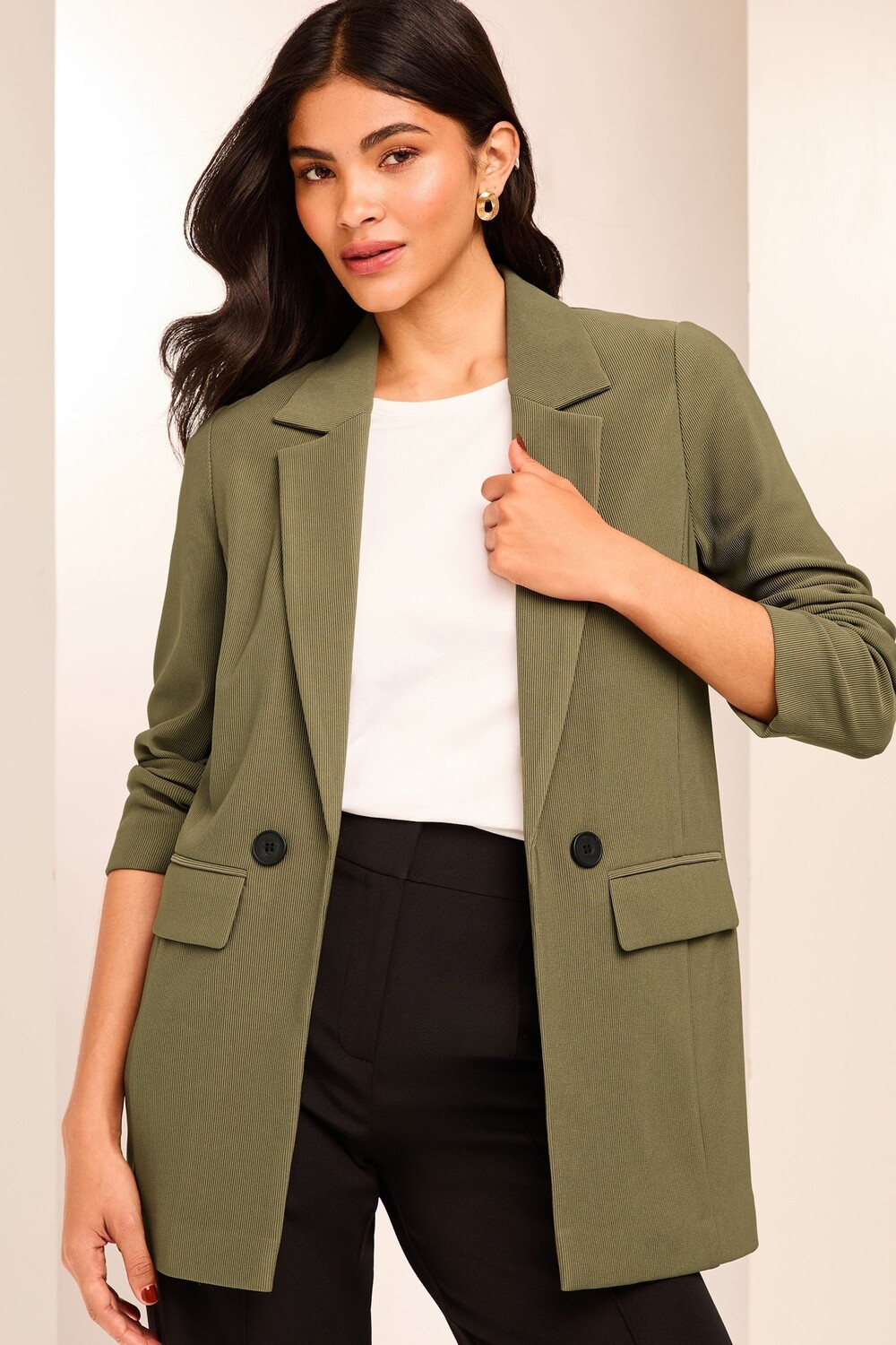 Джерси ребристый блейзер Lipsy, зеленый
Джерси ребристый блейзер Lipsy, зеленый