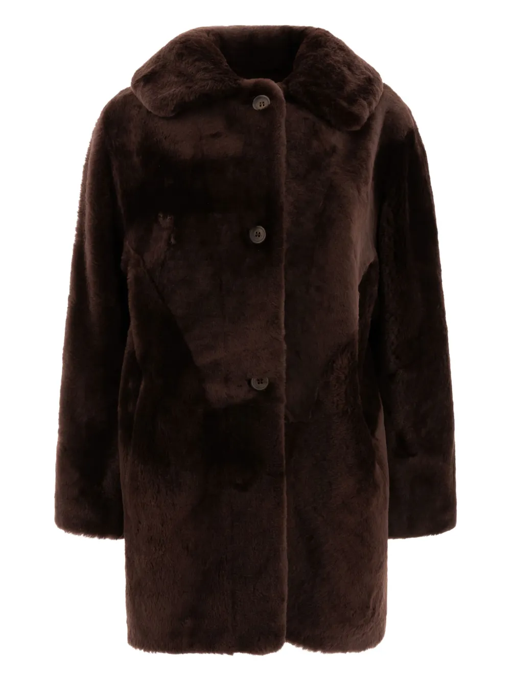 Дубленка на пуговицах B&W, коричневый
Дубленка на пуговицах B&W, коричневый