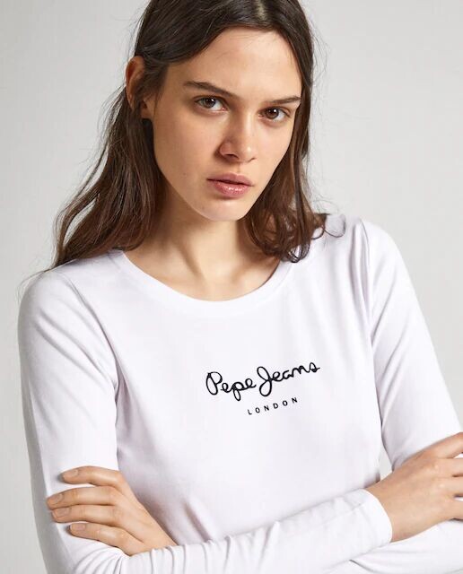 Женская футболка с длинными рукавами и принтом логотипа Pepe Jeans, белый
Женская футболка с длинными рукавами и принтом логотипа Pepe Jeans, белый