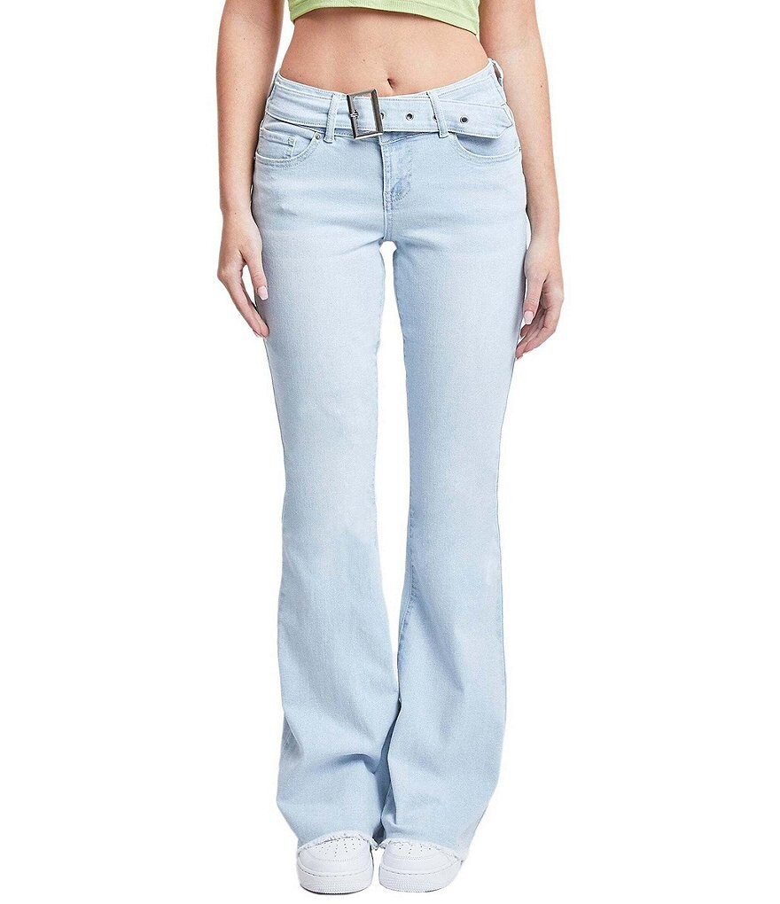 YMI Jeanswear Расклешенные джинсы с низкой посадкой и поясом, потертым краем, синий
YMI Jeanswear Расклешенные джинсы с низкой посадкой и поясом, потертым краем, синий