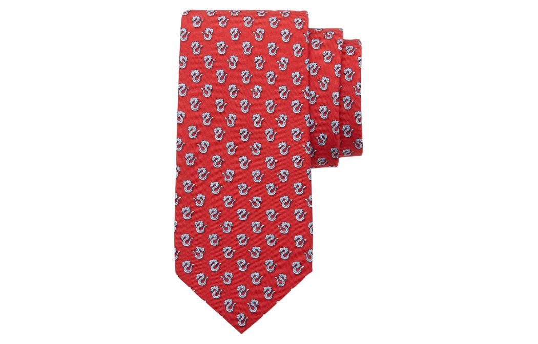 Галстук с микроузором Ferragamo, красный
Галстук с микроузором Ferragamo, красный
