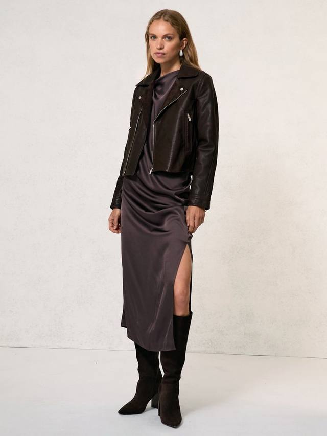 Косуха Lidia из чистой кожи Reiss, Chocolate Brown
Косуха Lidia из чистой кожи Reiss, Chocolate Brown