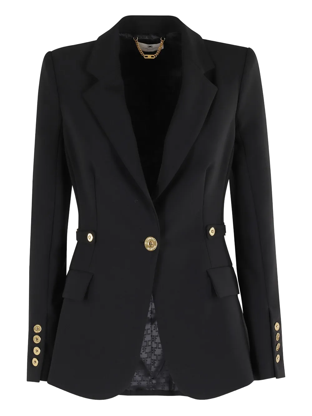 Блейзер с пряжкой на пуговицах Elisabetta Franchi, черный
Блейзер с пряжкой на пуговицах Elisabetta Franchi, черный