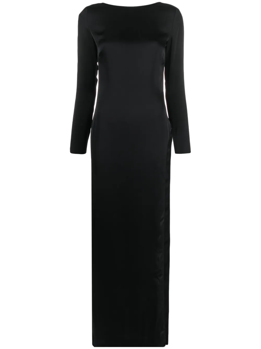 Атласное платье макси с V-образным вырезом на спине Maison Close, черный
Атласное платье макси с V-образным вырезом на спине Maison Close, черный