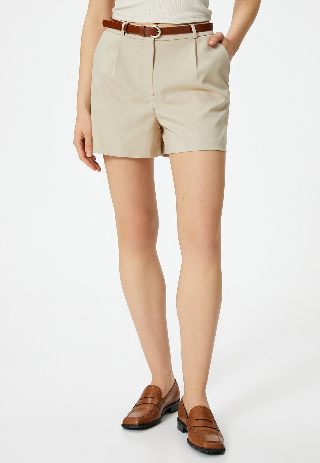 Шорты Belt Waist Mini Koton, бежевые
Шорты Belt Waist Mini Koton, бежевые