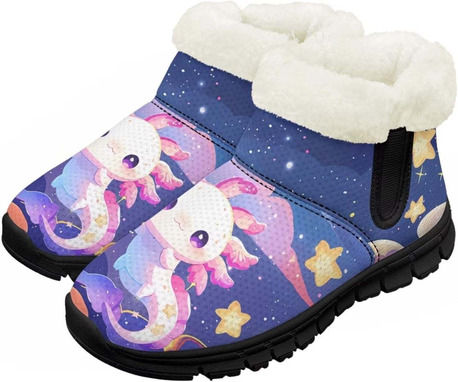 Зимние детские ботинки Chririnla для мальчиков и девочек, с теплой подкладкой из искусственного меха, на щиколотку, противоскользящие, для малышей и детей постарше, Galaxy Axolotl
Зимние детские ботинки Chririnla для мальчиков и девочек, с теплой подкладкой из искусственного меха, на щиколотку, противоскользящие, для малышей и детей постарше, Galaxy Axolotl