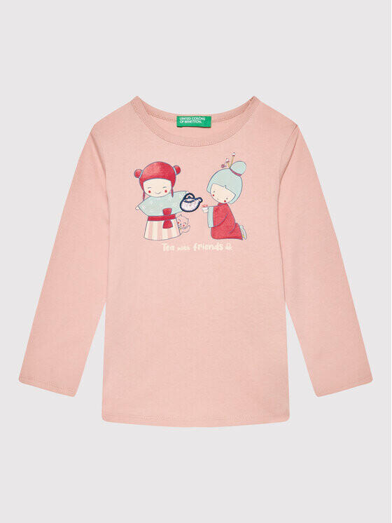 Блуза стандартного кроя United Colors Of Benetton, розовый 
Блуза стандартного кроя United Colors Of Benetton, розовый