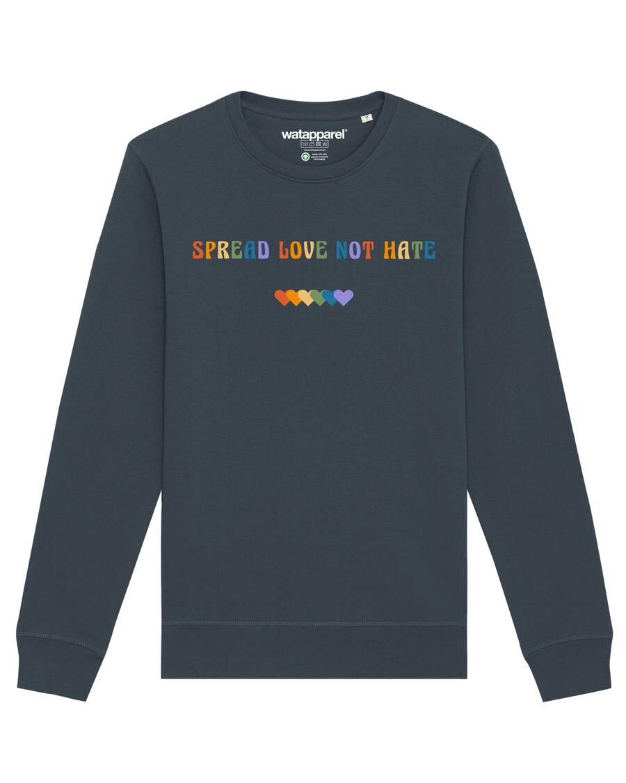 Свитер Watapparel Sweatshirt Spread Love not Hate, антрацит
Свитер Watapparel Sweatshirt Spread Love not Hate, антрацит