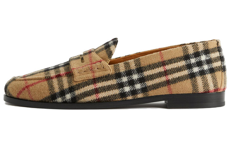 Лоферы Burberry с круглым носком и узором в клетку, коричневый
Лоферы Burberry с круглым носком и узором в клетку, коричневый