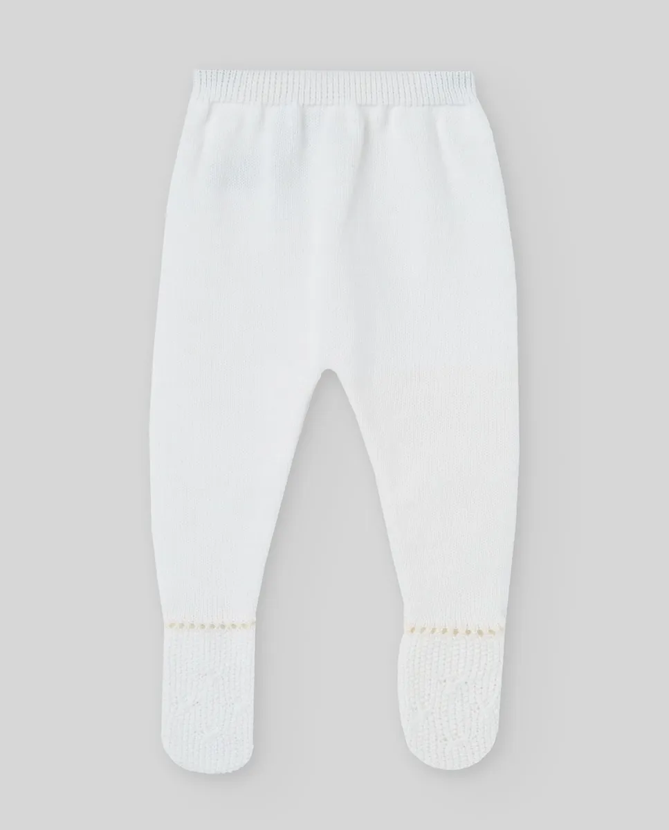 Детские вязаные леггинсы коллекции Семена Paz Rodríguez, белый 
Детские вязаные леггинсы коллекции Семена Paz Rodríguez, белый