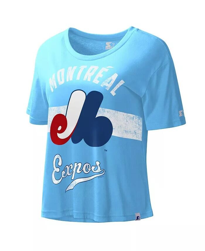 Женский голубой укороченный топ с потертостями Montreal Expos Cooperstown Collection Record Setter Starter
Женский голубой укороченный топ с потертостями Montreal Expos Cooperstown Collection Record Setter Starter