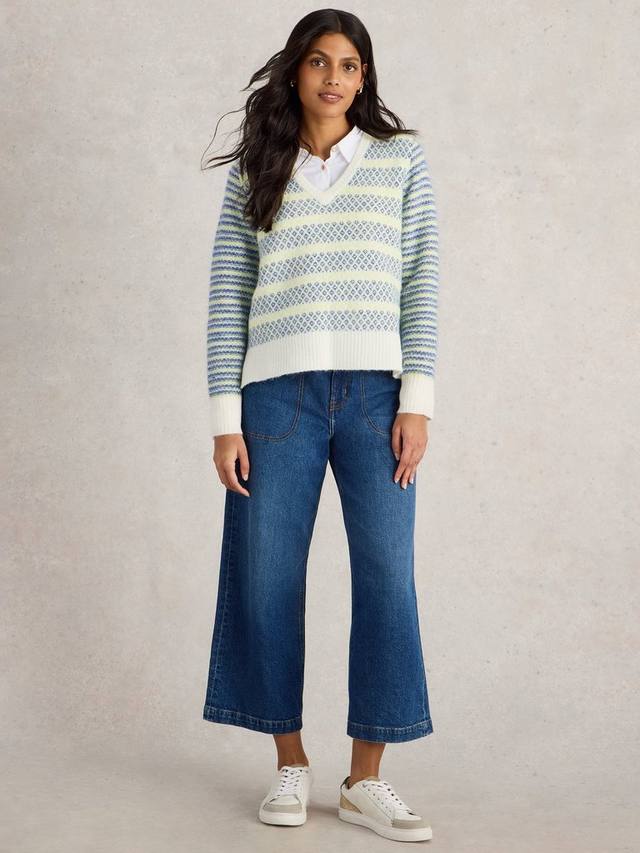 Джемпер из смесовой шерсти в полоску sammy White Stuff, синий/разноцветный
Джемпер из смесовой шерсти в полоску sammy White Stuff, синий/разноцветный