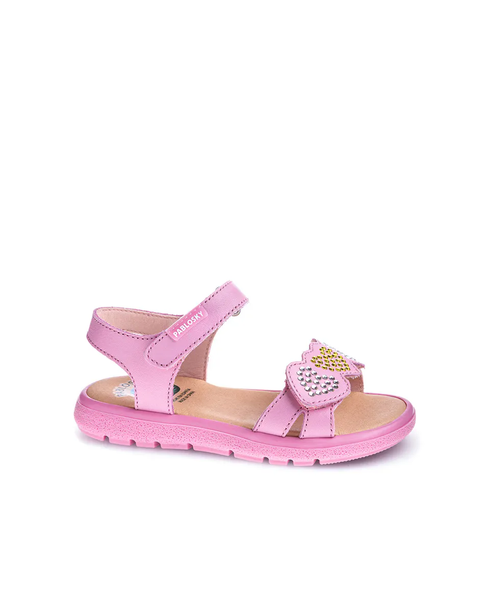 Кожаные сандалии для девочек на застежке-липучке Pablosky, розовый
Кожаные сандалии для девочек на застежке-липучке Pablosky, розовый