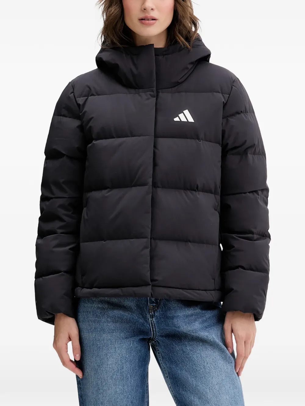 Стеганая куртка с капюшоном Adidas, черный
Стеганая куртка с капюшоном Adidas, черный