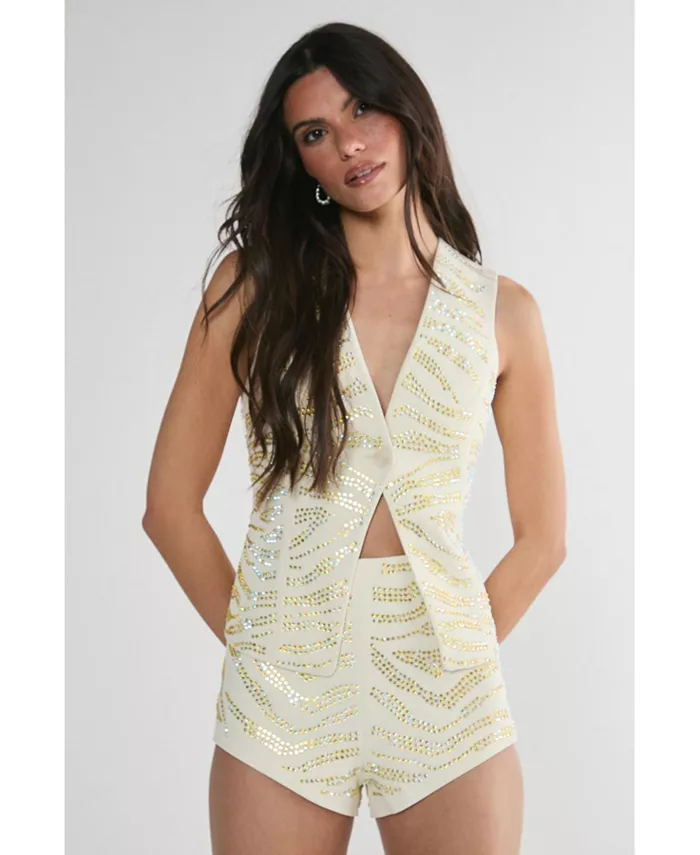 Женский приталенный жилет с V-образным вырезом и принтом зебры Nasty Gal, коричневый/бежевый
Женский приталенный жилет с V-образным вырезом и принтом зебры Nasty Gal, коричневый/бежевый