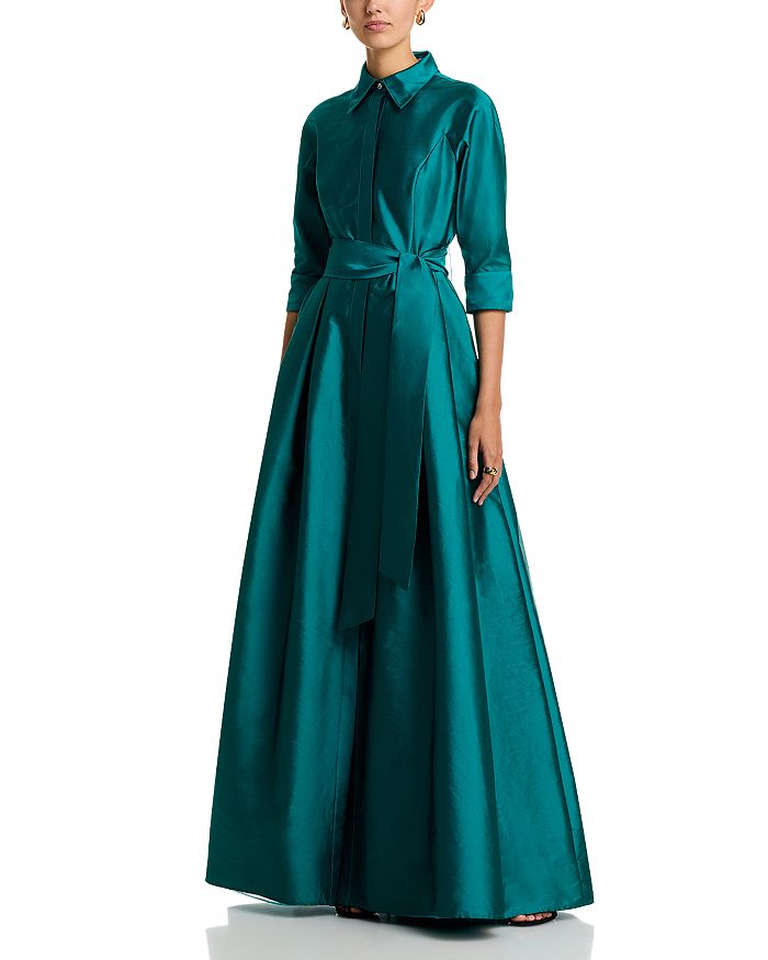 Рубашка-платье Gown Teri Jon by Rickie Freeman, зеленый 
Рубашка-платье Gown Teri Jon by Rickie Freeman, зеленый